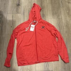 Nike Red Zip-Up Hoodie with Capital One Orange Bowl Patch NWT Large